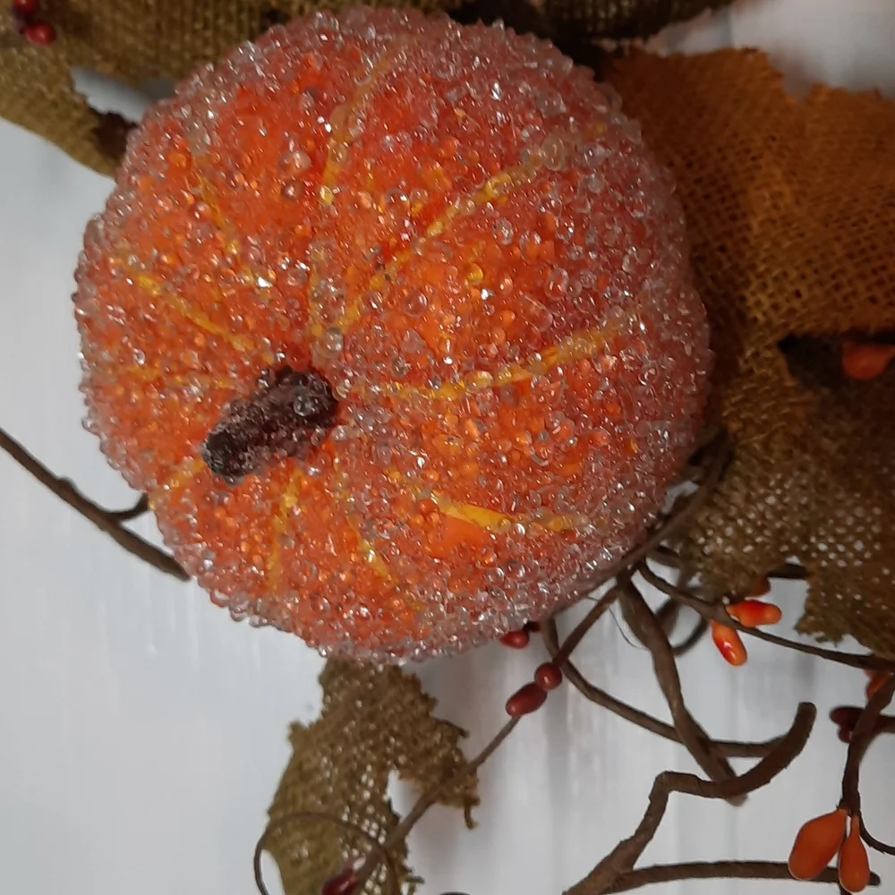 Wreath Fall Autumn Harvest Table Centerpiece Candle Lantern Ring Decor New